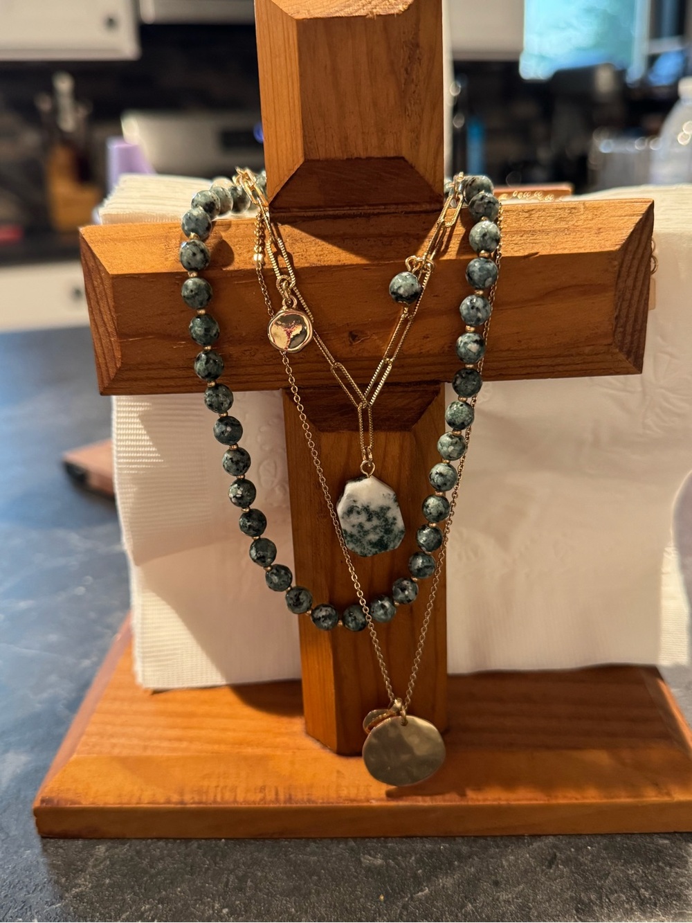 Park Lane - EVEREST - Gold & Jade necklace set